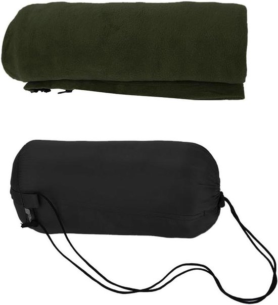 Allecto- camping slaapzak - outdoor - draagbaar - warm - comfortabel - volwassenen en kinderen - dekenslaapzak - 180 x 80 cm - groen van Merkloos