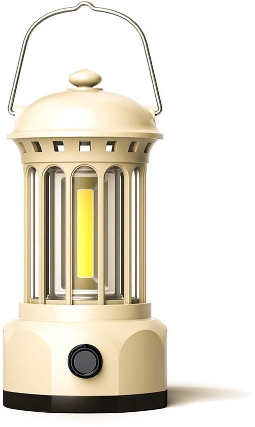 Allecto - Campinglamp - Elektrische Lantaarns - Sfeervolle verlichting - Wit - Outdoor retro verlichting - Geschikt voor tent en buitengebruik - LE...
