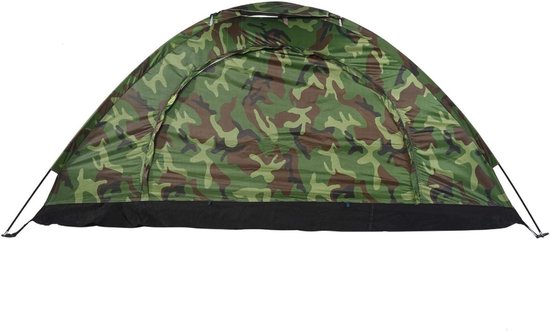 Allecto - Campingtent - Waterdicht - Camouflage - Wandelen - Een persoon - Geschikt voor Outdoor - Groen - Lichtgewicht - Draagbaar - Tent - Kamperen - Hiking - 1-persoonstent - Allecto van Merkloos