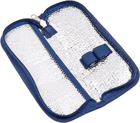 Allecto- Draagbare Insuline Koeltas - Geneeskunde - Koelbox - Blauw - Reizen - Medicijnopslag - Geschikt voor Onderweg - Compact Model. van Merkloos