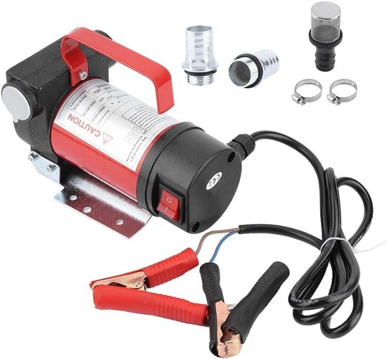 Allecto - Elektrische brandstofpomp - 12V - Zelfaanzuigend - 40L/min - Draagbare pomp - Voor voertuigen - Geschikt voor tanken - Handig model van Merkloos