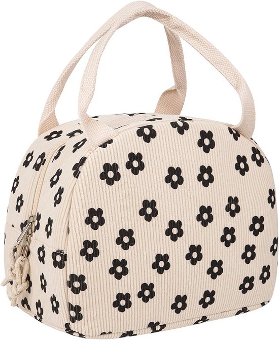 Allecto- Elektrische lunchbox met verwarming - Draagtas - Compatibel met Crock Pot 28oz - DUPASU 60.8oz - Aotto 32oz - LUNCHEAZE 0.9L - Draadloze 1.2L - 1.6L - Bloemmotief van Allecto