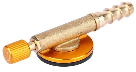 Allecto - Gas Opladen Adapter - Duurzame Schakelaar - Compact en Licht - Geschikt voor Outdoor Camping - Geel - Ideaal voor Vloeibaar Petroleumgas