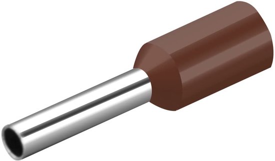 Allecto - Heschen Kabeleindhuls - Elektrische verbinding - 1000 stuks - Bruin - AWG18 - Ideaal voor professionals - Hoogwaardige isolatie