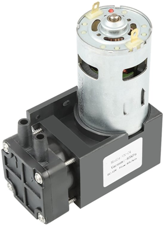Allecto - Mini vacuum pomp - Stille werking - Compact formaat - 42 W - 40 l/min - Geschikt voor diverse toepassingen - Zwart - Model 85 kPa