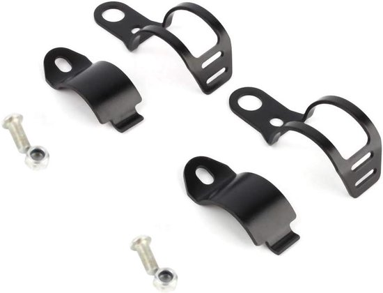 Allecto - Motorfiets Richtingaanwijzer Houder - Beugel Klem - Zwart - Vork Beugel Klem, Geschikt voor Indicator Licht, 30-43mm. van Merkloos