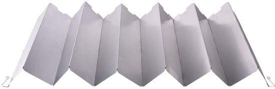 Allecto - Opvouwbaar Windscherm - Aluminium BBQ Windshield - Voor Camping en Buitengebruik - 12-Plate - Effectieve Bescherming - Lichtgewicht en Du...