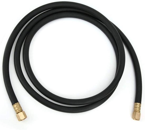 Allecto Plus - Flexibele rubberen gasslang 1/4 inch met messing gasslangkoppeling voor lassen en perslucht - 2 meter. van Allecto