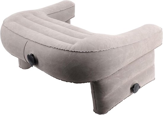 Allecto Plus - Opblaasbaar leeskussen PVC voor gamen draagbaar armkussen leeskussen met 3 opblaasbare gaten voor spelletjes TV kijken - 31.5 x 23.62 x 14.57 inch.