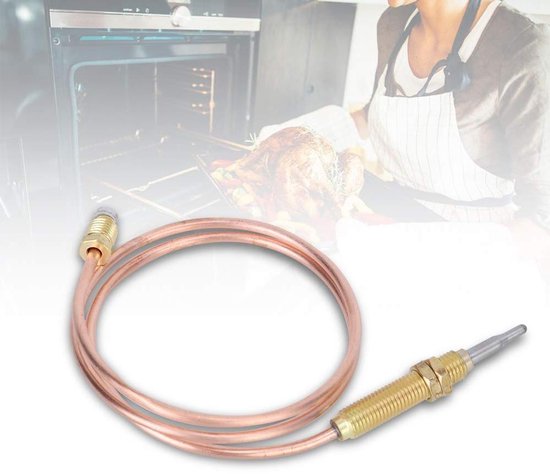 Allecto Plus - Thermoelement voor Gas openhaard met M8 Draad - Thermokoppel Universele Sensor - 600mm - BBQ Accessoires.
