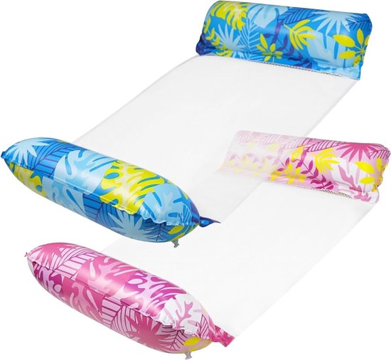 Allecto Plus - Zwembad voor volwassenen met 2-delig 4-in-1 design - Drijvend, kantelbaar, opblaasbaar en opvouwbaar - Inclusief hangmat en matras - Draagbaar en ultralicht - Ideaal voor in het zwembad. van Allecto Plus