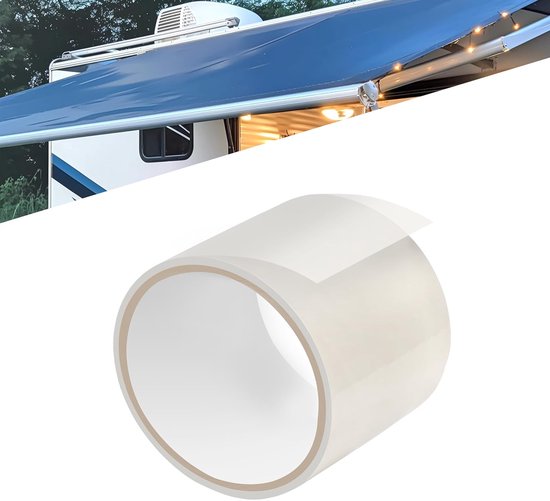 Allecto Premium - Markiezen reparatieband en tent tape - 5 meter lang - 8 cm breed - voor tenten en luifels van Merkloos