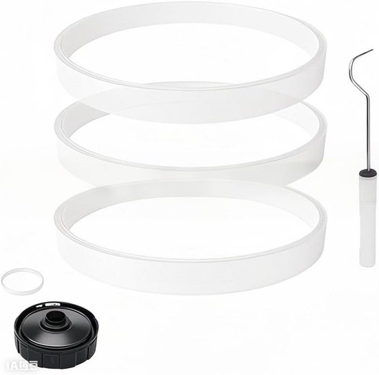 Allecto - Rubberen Ring Vervangende Afdichting - Blender Vervanging - Witte O-Ring - 3-Pack - Geschikt voor Blenders - Wit Model - Bl480 Bl681a Bl682 Bl640 Bl641 Bl642 Bl642w Bl642z Bl680 Bl680a - Diameter 3,9 Inch van Allecto