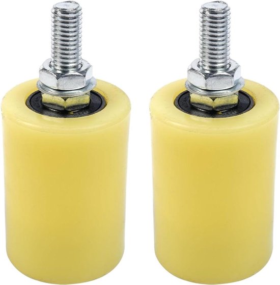 Allecto- Schuifpoortgeleiderollen - Poortrollen - 2 stuks - Zwart - 50x70mm - Schuifrolpoorten - Geleiderollen - Geschikt voor alle modellen. van Allecto