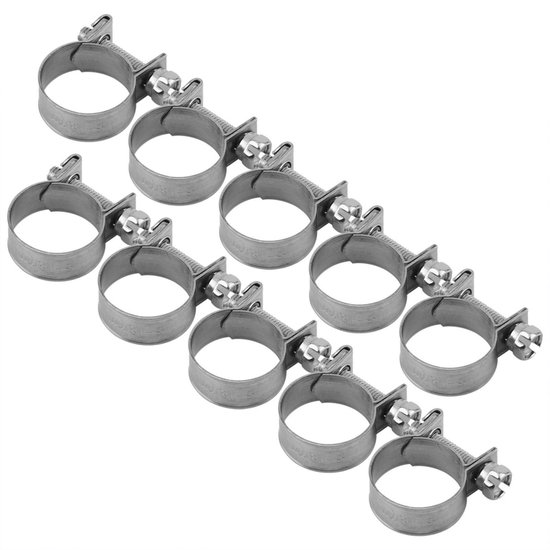 Allecto - Slangenklemmen - Mini Slangenklemmen Set - Roestvrij staal - Voor dunwandige slangen - 10 stuks - Voor lucht- en waterleidingen van Merkloos