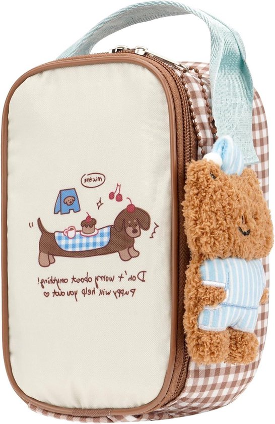 Allecto- Thermische lunchtas geïsoleerd - voedselpot 16 oz - met hanger - beige - reis - lunchtas - thermoskan - Dacool 16oz voedselpot - geschikt voor lunch - compact formaat van Allecto