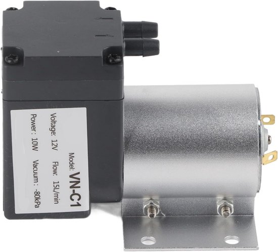 Allecto - Vacuümpomp - Micro pomp - Hoge zuigkracht - Compact formaat - Negatieve druk - DC12V / 24V - Geschikt voor diverse toepassingen - Zwart m... van Merkloos