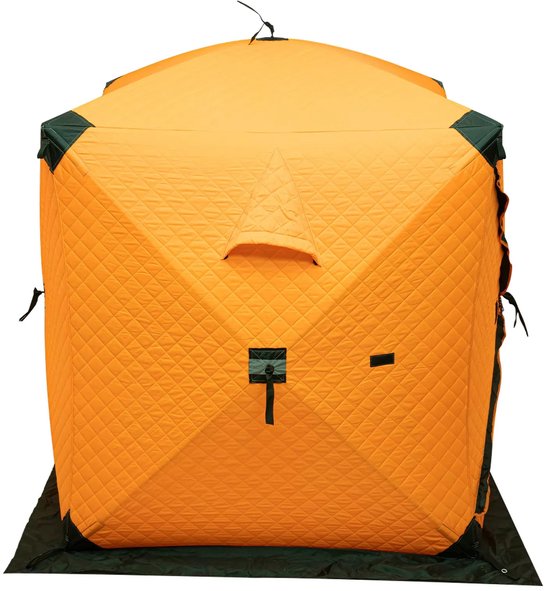 Allero IJsvistent - Tent - Vistent - IJsvissen - Geïsoleerde Tent - Winddicht - 1-2 personen - Vrijstaand - Geel - Outdoor van Merkloos