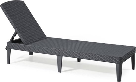 Allibert Jaipur Ligbed - 187,5x58x29cm - Grafiet van Merkloos