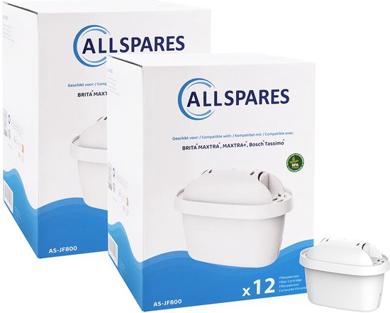 AllSpares Filterpatronen voor Waterkannen (x24) geschikt voor BRITA MAXTRA+, MAXTRA PRO en Bosch Tassimo van AllSpares