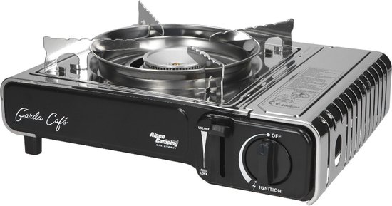 Alpen Camping - Kooktoestel op Gas - kooktoestel - Camping Fornuis - Gasfornuis 2.2 kW - Garda Cafe van Garda Cafe
