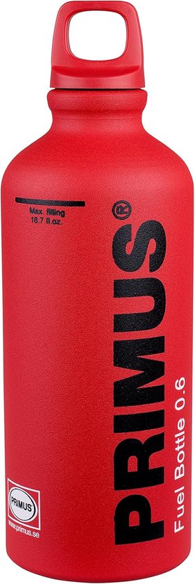 Aluminium Brandstoffles 600ml voor Universele Campingbrandstof - Rood