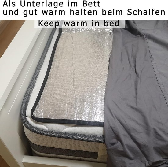 Aluminium Campingmat - Schuimmat Kamperen - Outdoor Rusten - Dubbelzijdig Folie - 200 x 100 cm - Zilver