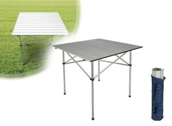Aluminium Campingtafel - Inclusief opbergtas - Oprolbaar / Opvouwbaar - 80KG Draagvermogen - Stabiel & Lichtgewicht van LuxeKamperen