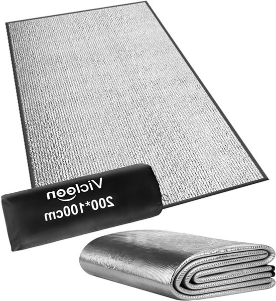 Aluminium Isolatiematrass voor Kamperen, Wandelen en Picknicken - Warmte-isolatie en Opbergtas inbegrepen