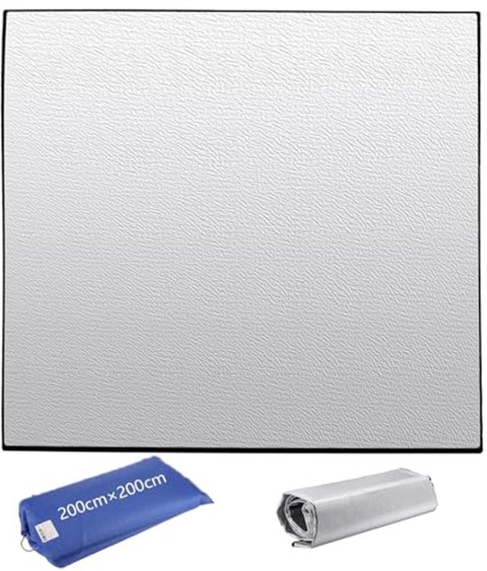 Aluminium Isolatiemats 200 x 200 cm voor Kamperen en Yoga - Vouwbare Thermische Mat van Merkloos