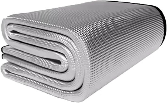 Aluminium Kampeermat - Isolerende Decke - Buiten Ontspannen - Dubbelzijdig Thermisch - 200x200 cm - Zilver