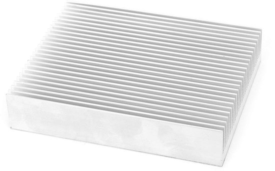 Aluminium Koellichaam - Warmteplaat Module - Elektronica Koelen - Sleufvin Ontwerp - 80 x 20 x 100 mm - Aluminiumkleurig