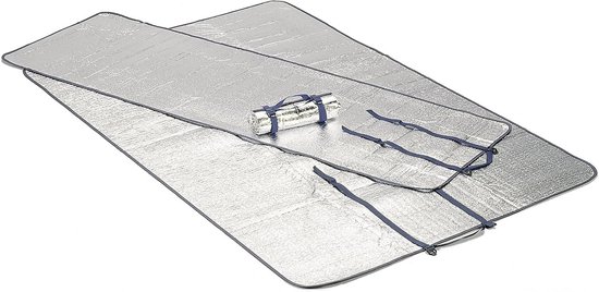 Aluminium Mat Duo - Isolerende Mat - Kamperen en Hiken - Reflecterende Oppervlakken - 190 x 120 cm - Zilver van Merkloos