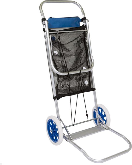 Aluminium strandstoelwagen - strandstoel opbergtrolley 52 x 47 x 100 cm
