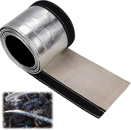 Aluminium Titanium Warmtebeschermslang van 1 m, ID 30 mm, Zelfklevende Isolatieslang voor Kabelbescherming, Thermische Bescherming en Isolatie