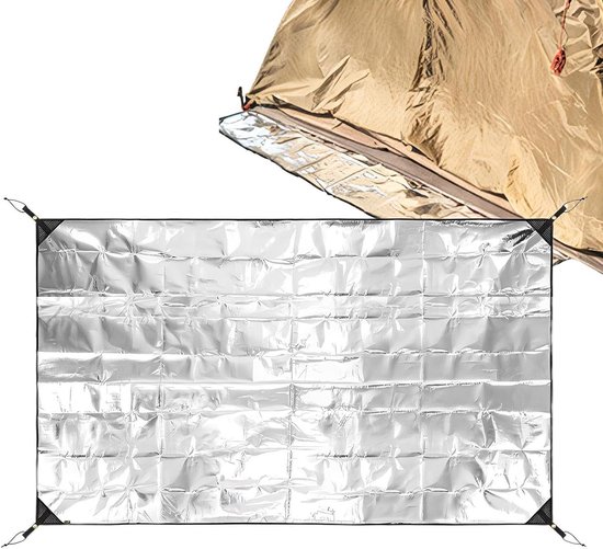 Aluminiumfolie Slaapmat - Isolerende Mat - Buiten Kamperen - Dubbelzijdig Waterdicht - 140x200cm - Zilver