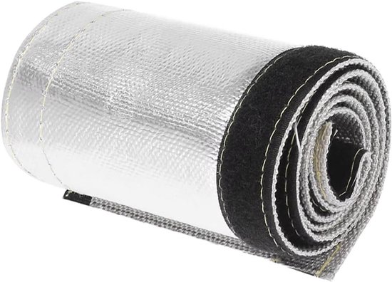 Aluminized warmtebescherming buis van glasvezel voor thermische isolatie, brandstoflijn en kabelbescherming, ID 30 mm, 1 m