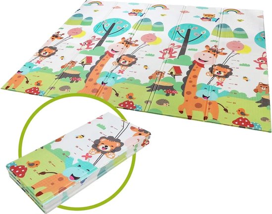 Amalee - Speelmat - Grote mat voor baby's en kinderen - Opvouwbaar - Gym mat - Anti slip - BPA vrij - 200 x 180 cm van Amalee