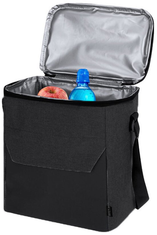 Amalfi Koeltas - voor lunchpakket of drankjes - 15 liter - 23 x 26 x 25 cm - Draagband - Zwart - gerecycled materiaal van Compactor