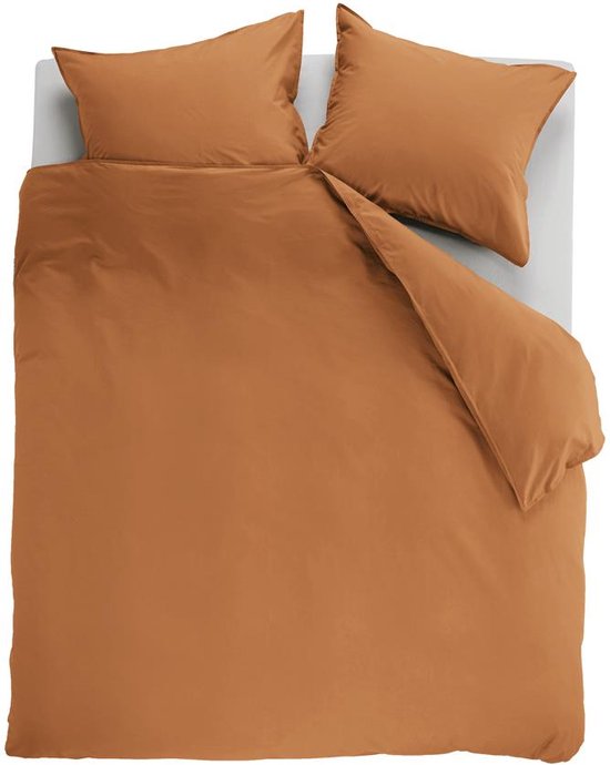 Ambiante Cotton Uni dekbedovertrek - Effen - Lits-Jumeaux - 240x200/220 cm - Oranje