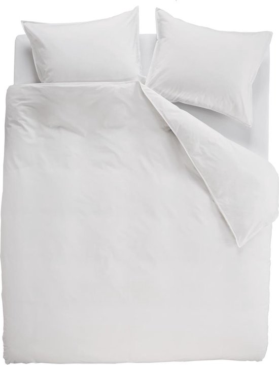 Ambiante Cotton Uni dekbedovertrek - Effen - Tweepersoons - 200x200/220 - Wit van Merkloos