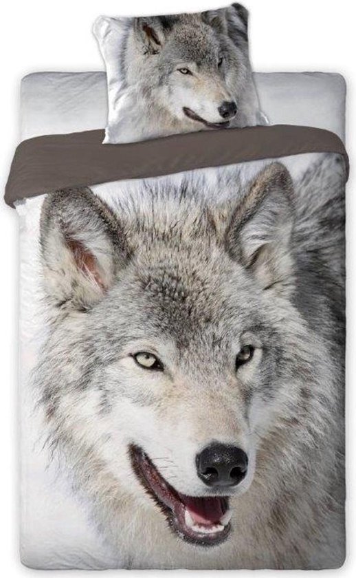 Amigo Dekbedovertrek Wolf 140 X 200 Cm van Amigo.