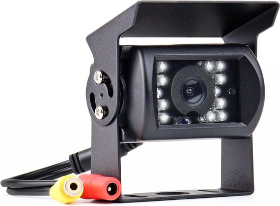 AMiO Universele Infrarood Achteruitrij Camera IR Nachtzicht met Aansluiting en Voeding (12V-24V) Zwart van AMiO