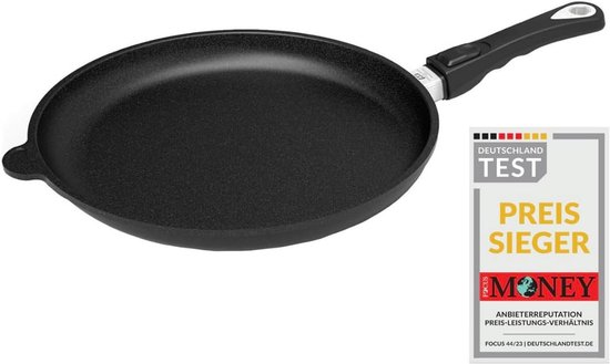 AMT Gastroguss AMZN-428-Z20B Casserole Diameter 28 cm with Removable Handle, Not Suitable for Induction, Lotan® Non-Stick Coating, Cast Iron Pan (Cast Air), AMZN-428-Z20B