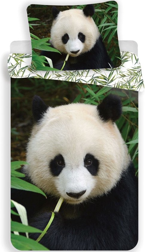 Animal Pictures Panda Dekbedovertrek - 140x200 + 70x90 - Katoen van Merkloos