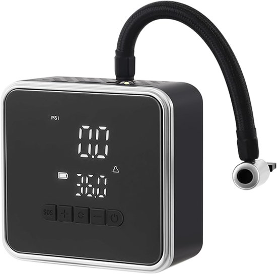 ANMI® Draadloze Bandenpomp Luchtcompressor - 150 PSI - 20 L Min - Digitaal Display PSI BAR KPA KG CM2 - Auto Stop - Type C Oplaadbaar 6000mAh - Met LED Licht en Opbergtas - Voor Auto Fiets Motor Bal van ANMI