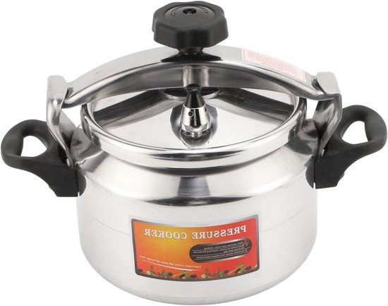 Annadue Pressure Canner 4L, Aluminiumlegering Snelkookpan, Gemakkelijk Te Openen en Te Sluiten, Explosieveilig, Compatibel met Gasfornuizen en Inductiekookplaten