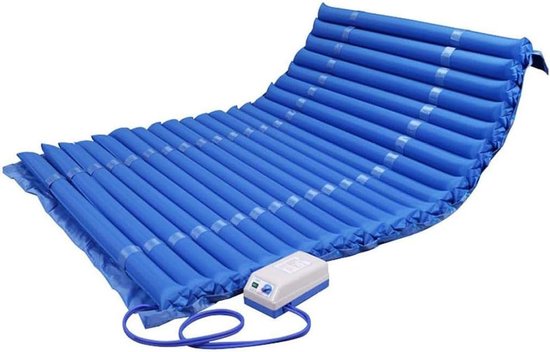 Anti-decubitus Matras - Drukverlichtingsmatras Hulpmiddel - Voorkomt Doorliggen - Stripvormige Golfmatras - 150 cm Breed - Grijs