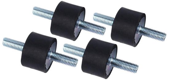 Anti-vibratie houders, 30 x 20 mm, rubber isolatie, set van 4, trillingsvrij en duurzaam voor optimale stabiliteit