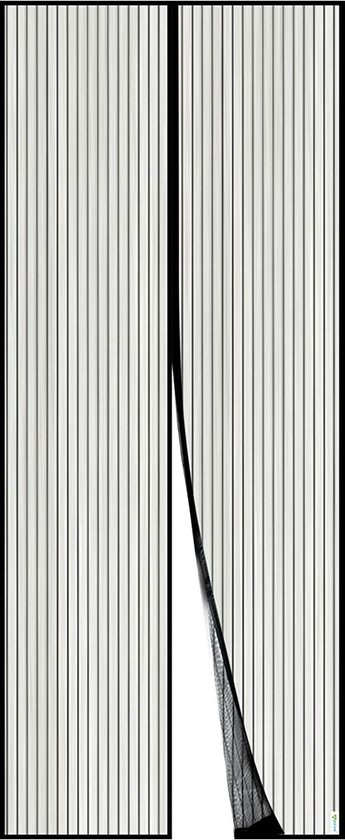 Apalus Magnetische Vliegengordijn, Hordeur, Gemakkelijk Doorlopen, Sterk Gaas, 28 Magneten van Boven naar Beneden Ultra Seal Magneten Sluiten Automatisch (90x210CM, Zwart)